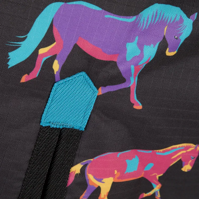 Bridleway Ontario 220g Turnout Rug - Black Horse-2
