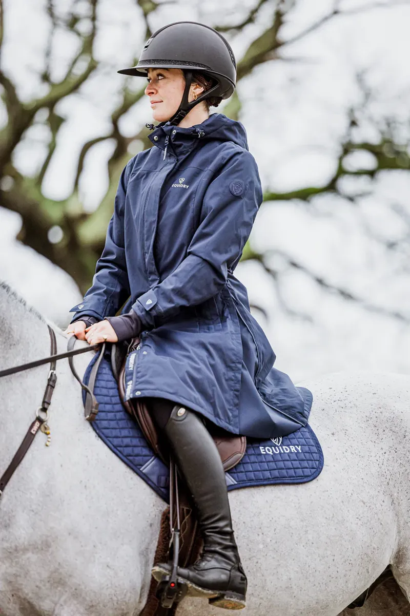 EQUIDRY BRONTE Ladies Fitted Waterproof Jacket - Navy-8
