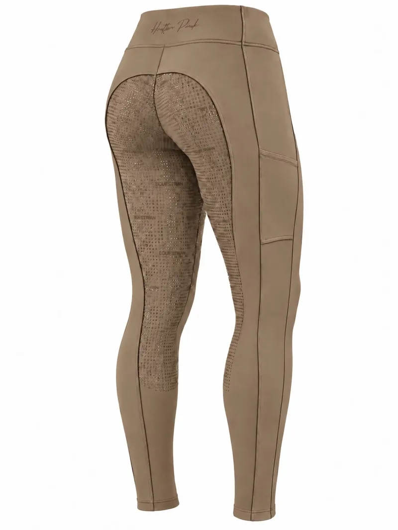 Hatton Park Orleton Winter Riding Tights - Brown-1