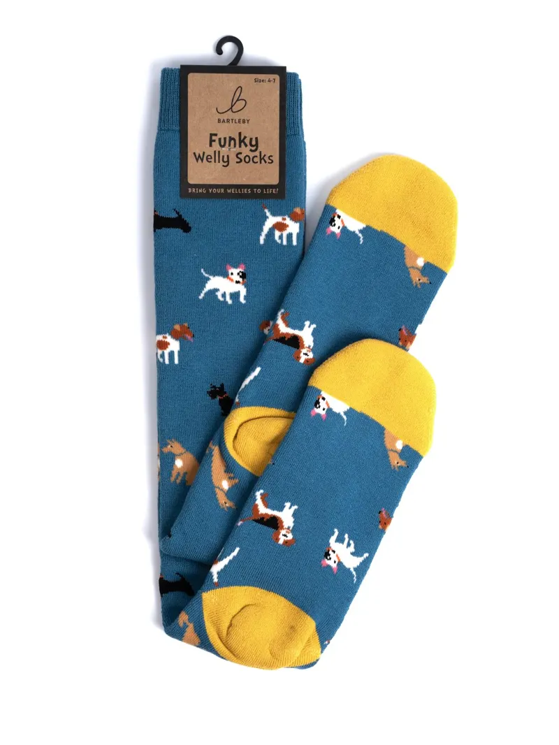 Bartleby Ladies Funky Welly Socks - Doggy Divas
