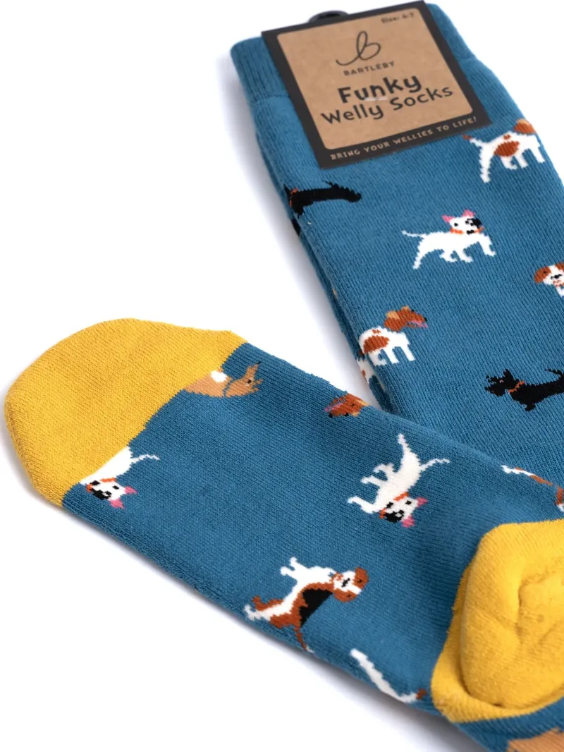 Bartleby Ladies Funky Welly Socks - Doggy Divas-1