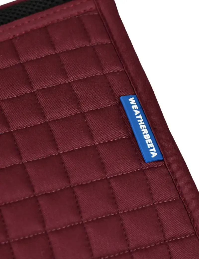 WeatherBeeta Prime Air-Tec Dressage Saddle Pad - Burgundy-4