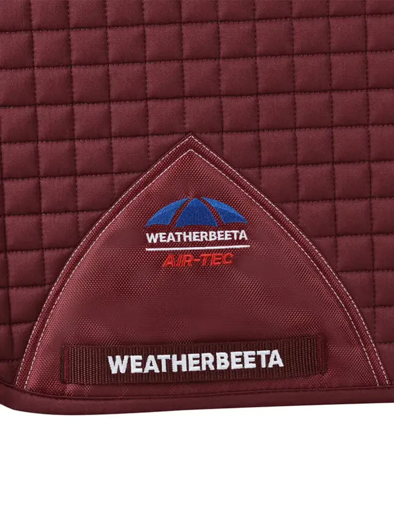 WeatherBeeta Prime Air-Tec Dressage Saddle Pad - Burgundy-1