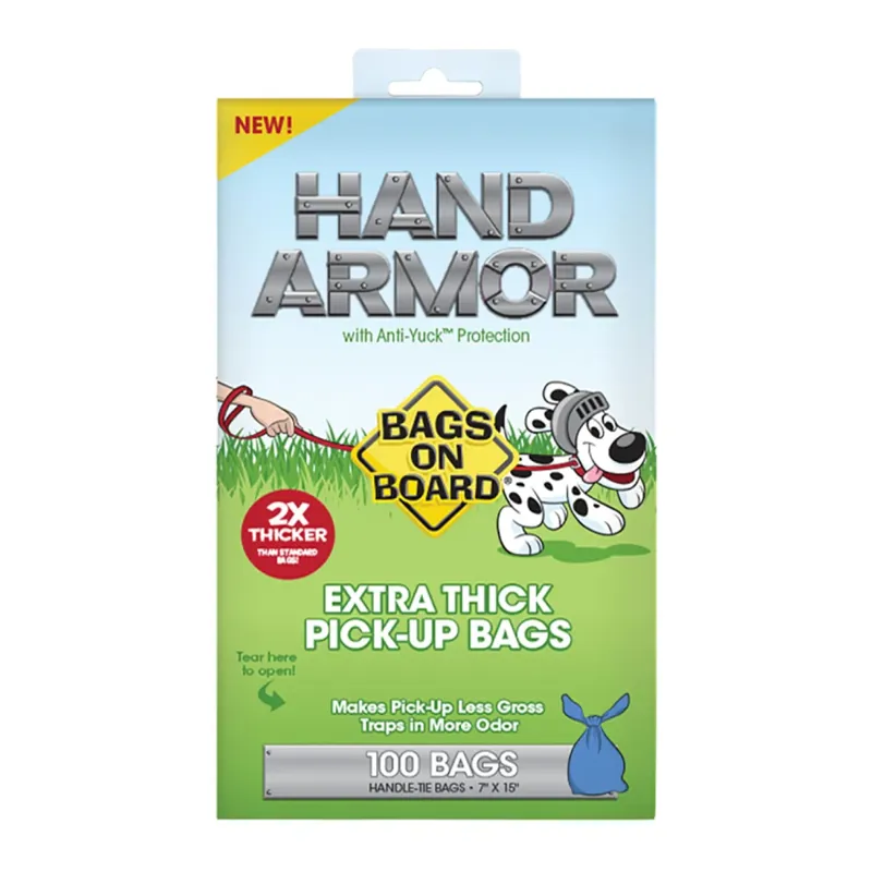 Bags On Board Hand Armour 2X Extra Thick Pick-Up Bags - 100 pack
