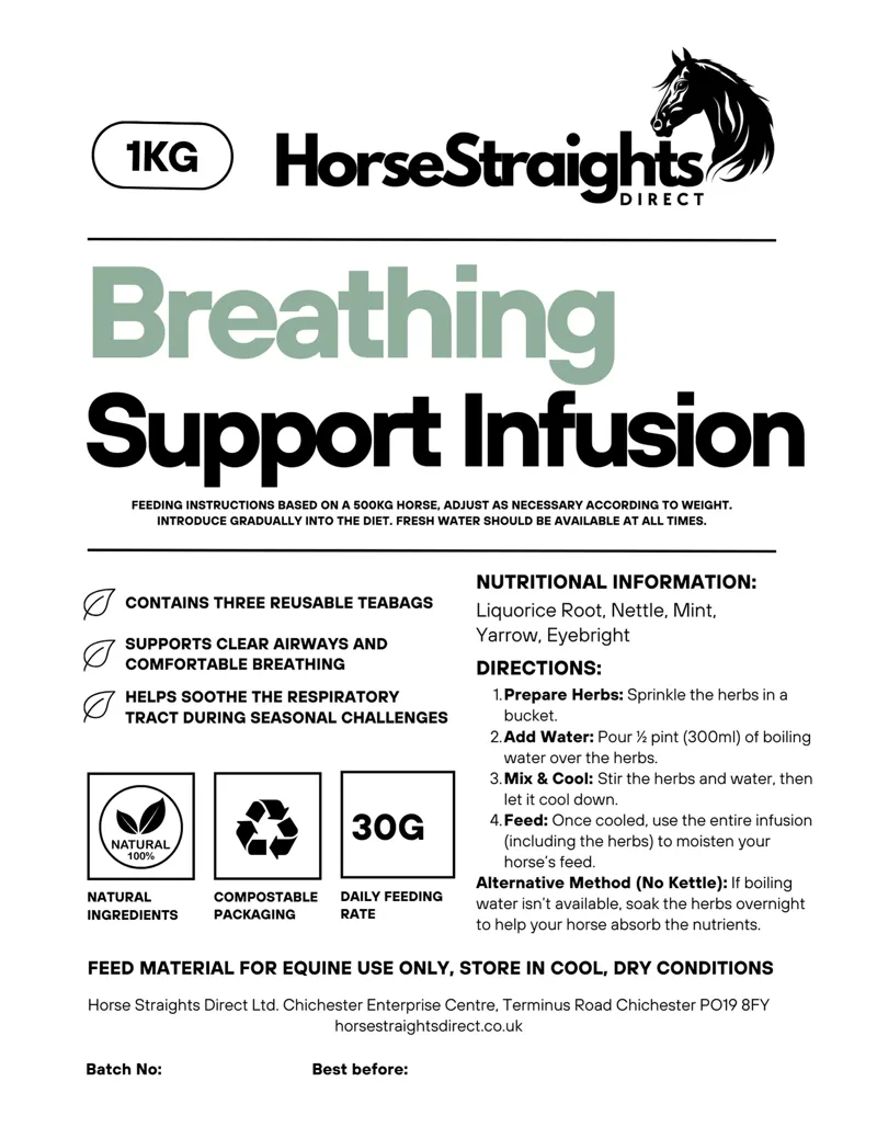 Horse Straights Direct Breathing Support Infusion - 1kg-2