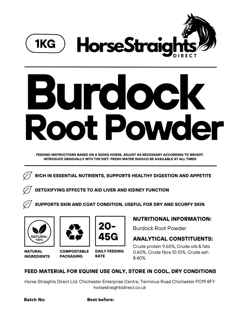 Horse Straights Direct Burdock Root Powder - 1kg-2