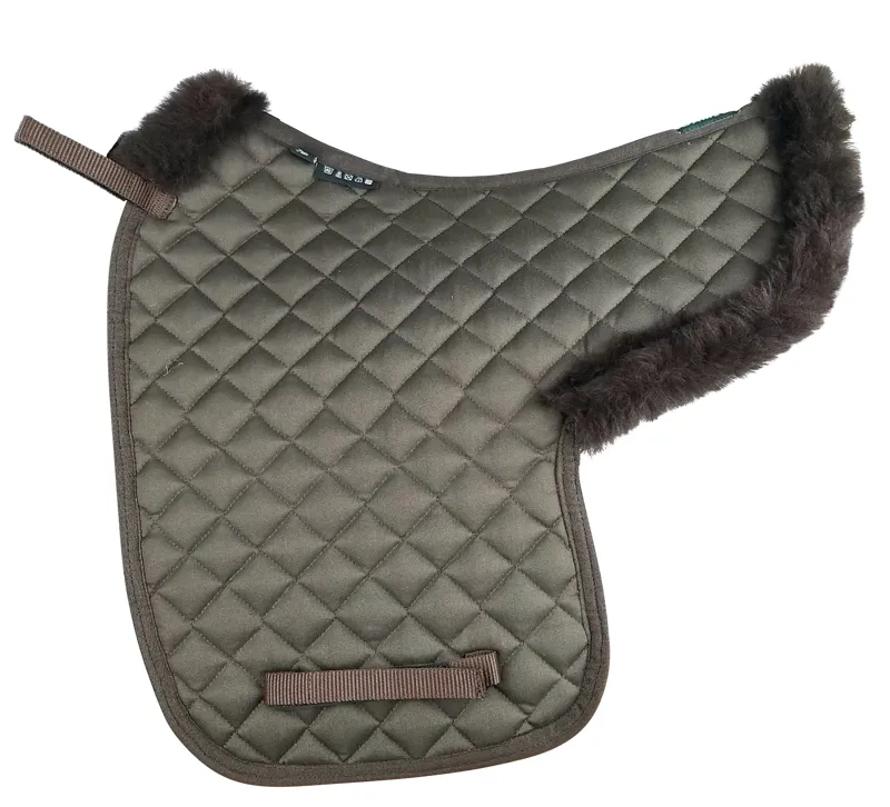Cameo Lambswool Trim Working Hunter Numnah - Brown