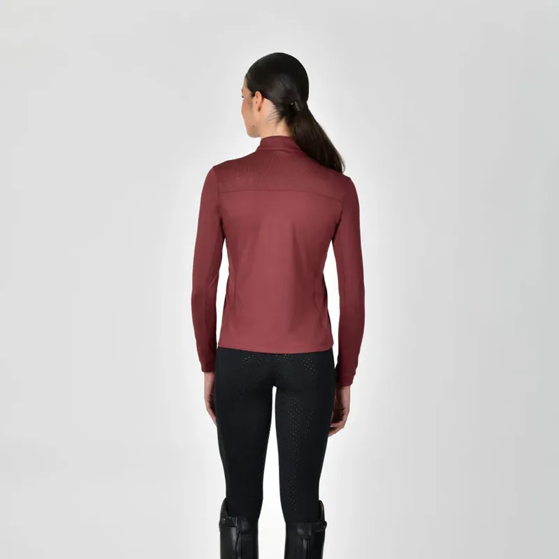Dublin Breathable Long Sleeve Ladies Riding Top - Cabernet-1