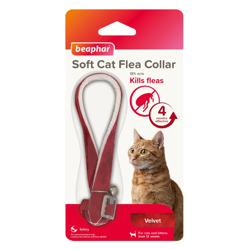 Beaphar Velvet Soft Cat Flea Collar - 30cm