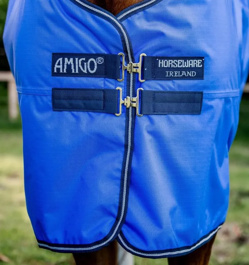 Horseware Amigo Hero Ripstop 50g Lite Turnout Rug - Blue/Navy-2