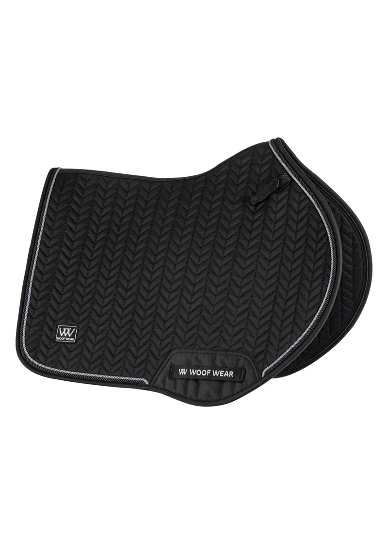 Woof Wear Herringbone Close Contact Saddle Pad - Black