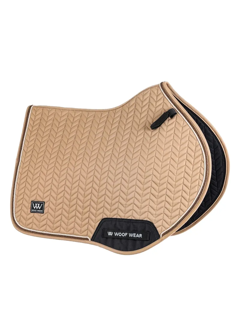 Woof Wear Herringbone Close Contact Saddle Pad - Caramel