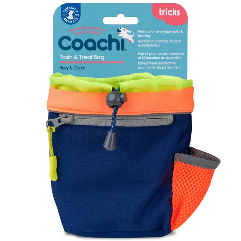 Coachi Train and Treat Bag - Navy/Coral