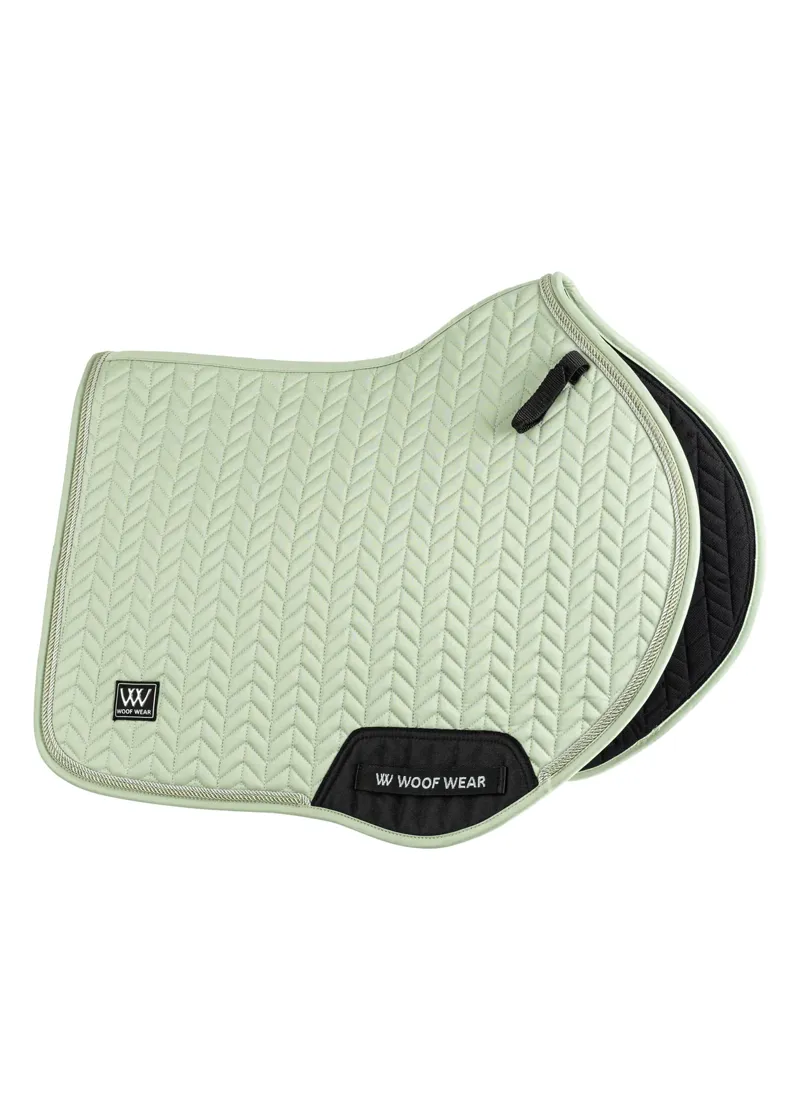 Woof Wear Herringbone Close Contact Saddle Pad - Sage