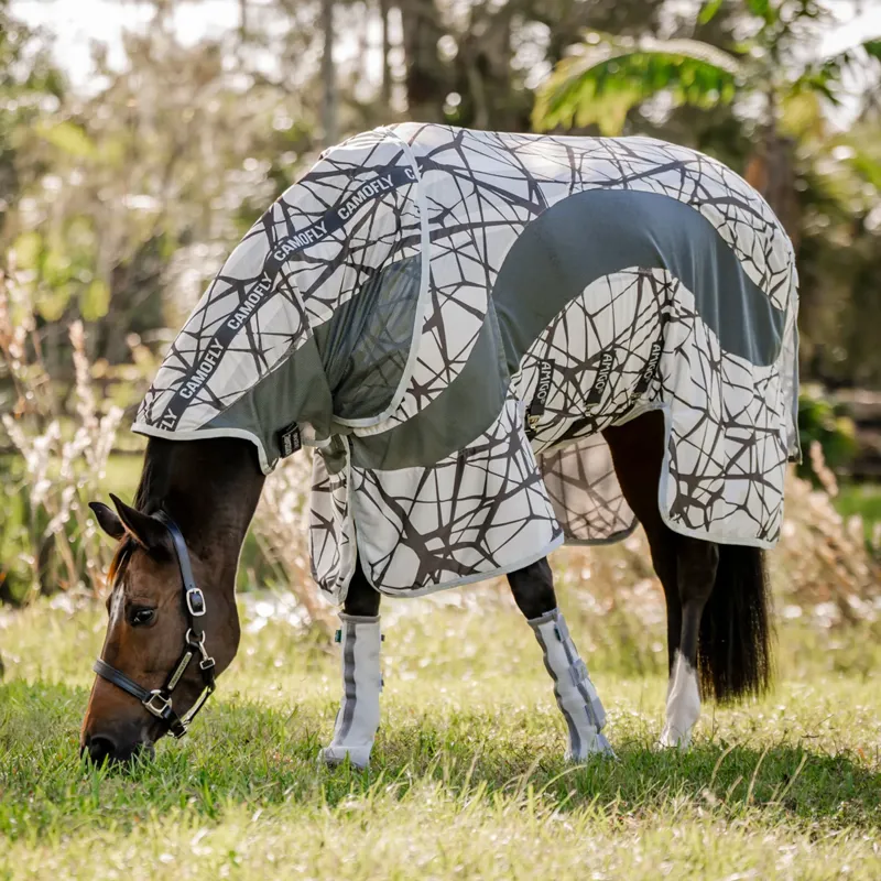 Horseware Amigo Camofly Plus Detach-A-Neck Fly Rug - CamoFly Print/Grey