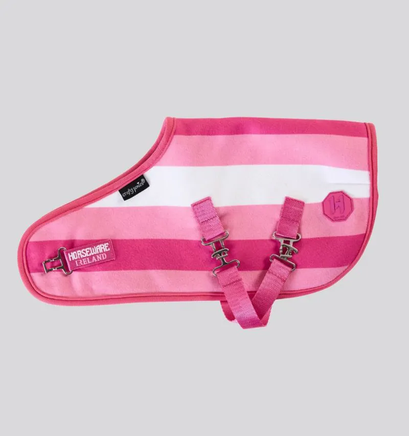 Crafty Ponies x Horseware Newmarket Fleece Cooler - Witney Pink-3