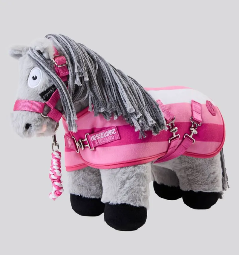 Crafty Ponies x Horseware Headcollar and Leadrope - Witney Pink-1