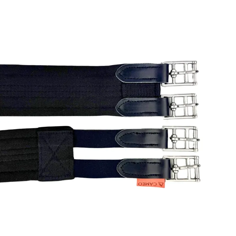 Cameo Cushion Girth - Elastic One End - Black