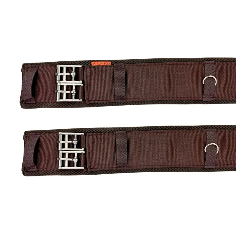 Cameo Dressage Cushion Girth - No Elastic - Brown