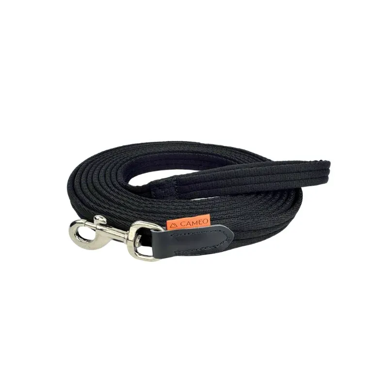 Cameo Lunge Rein - Black - 24ft