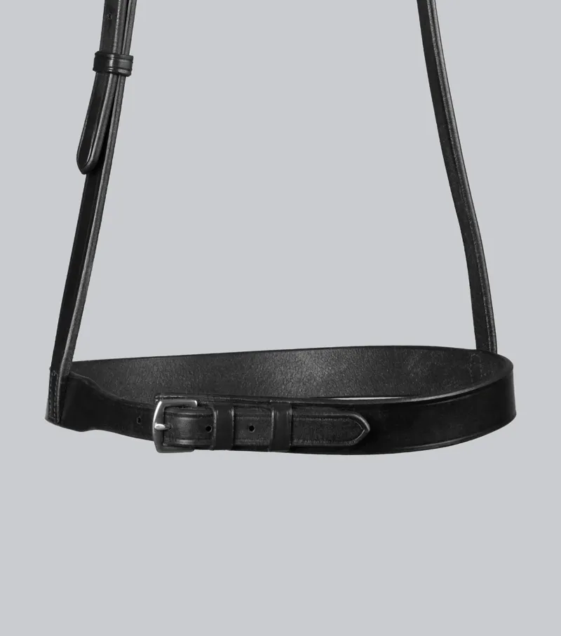 Premier Equine Cavesson Noseband For Racing Bridle - Black-2