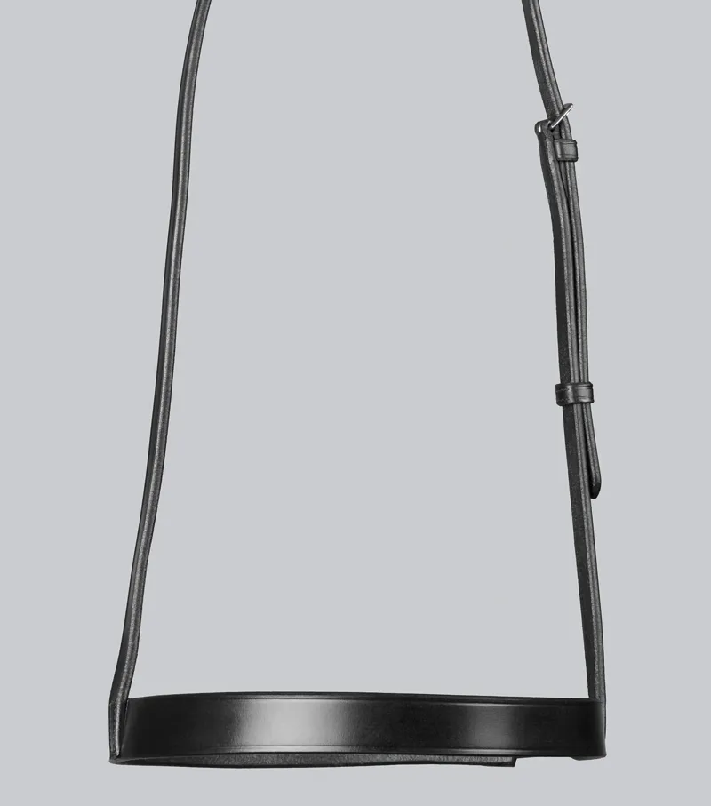 Premier Equine Cavesson Noseband For Racing Bridle - Black-3