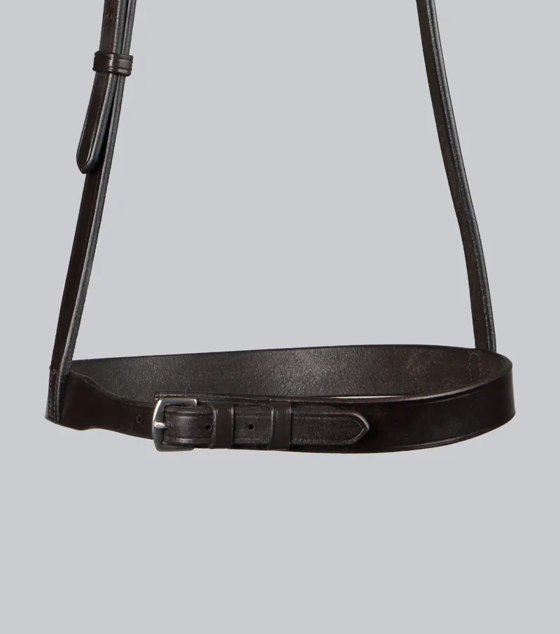 Premier Equine Cavesson Noseband For Racing Bridle - Dark Havana-2