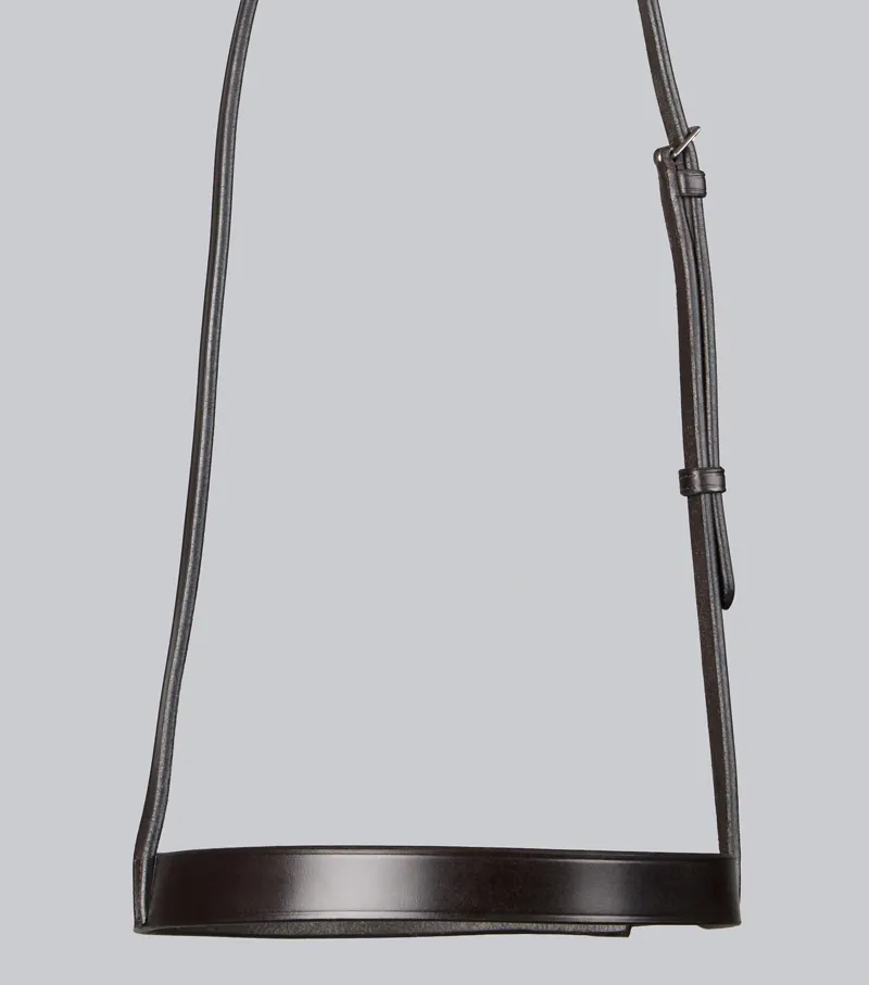 Premier Equine Cavesson Noseband For Racing Bridle - Dark Havana-3