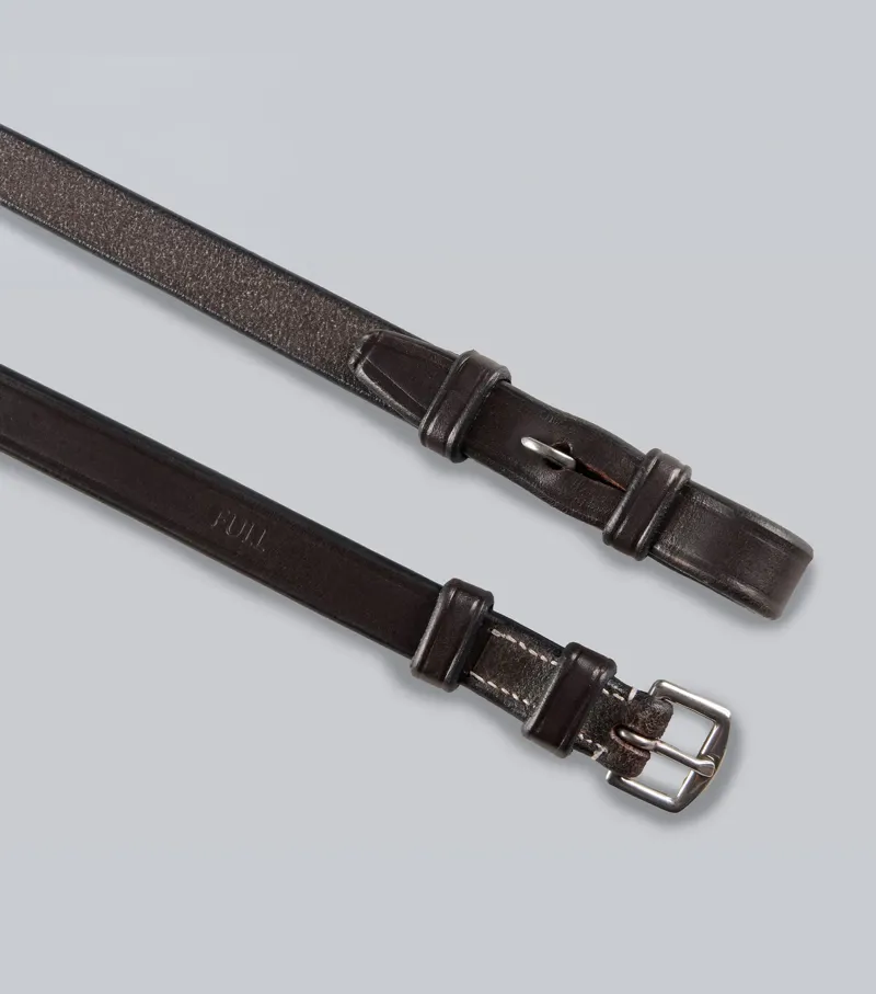 Premier Equine Cheek Pieces For Hunter Bridle - Dark Havana-2