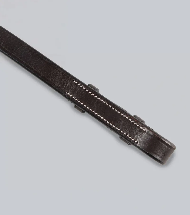 Premier Equine Cheek Pieces For Hunter Bridle - Dark Havana-3