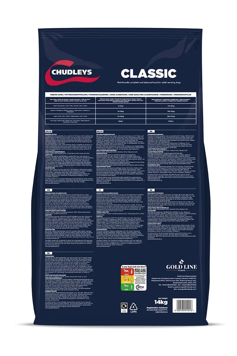 Chudleys Classic Adult Working Dog Food - 14kg-1