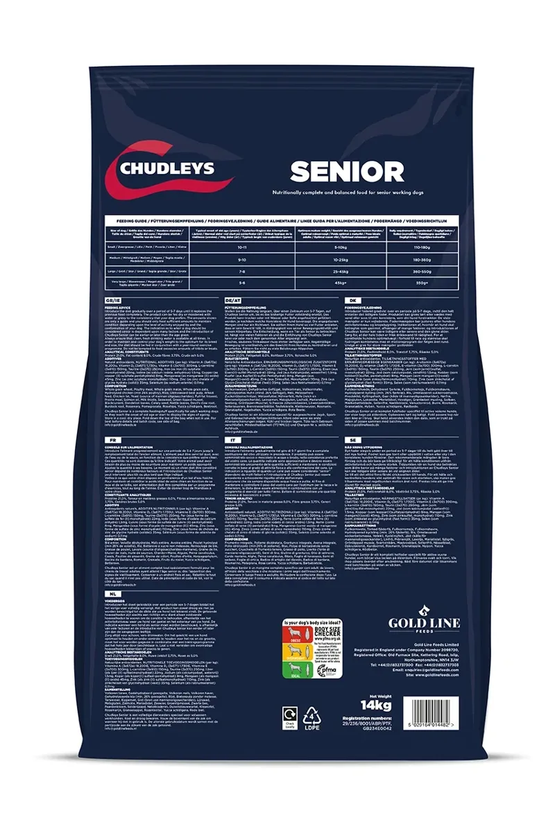 Chudleys Senior Working Dog Food - 14kg-1