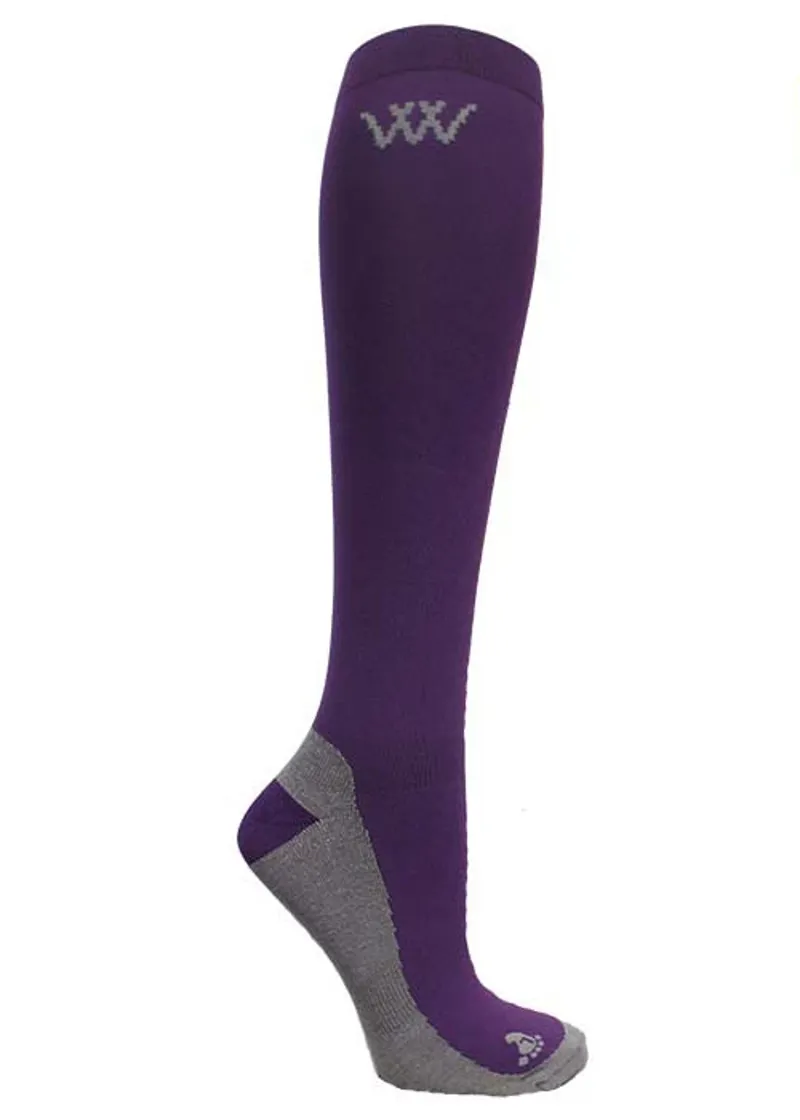 Woof Wear Competition Riding Socks - Damson