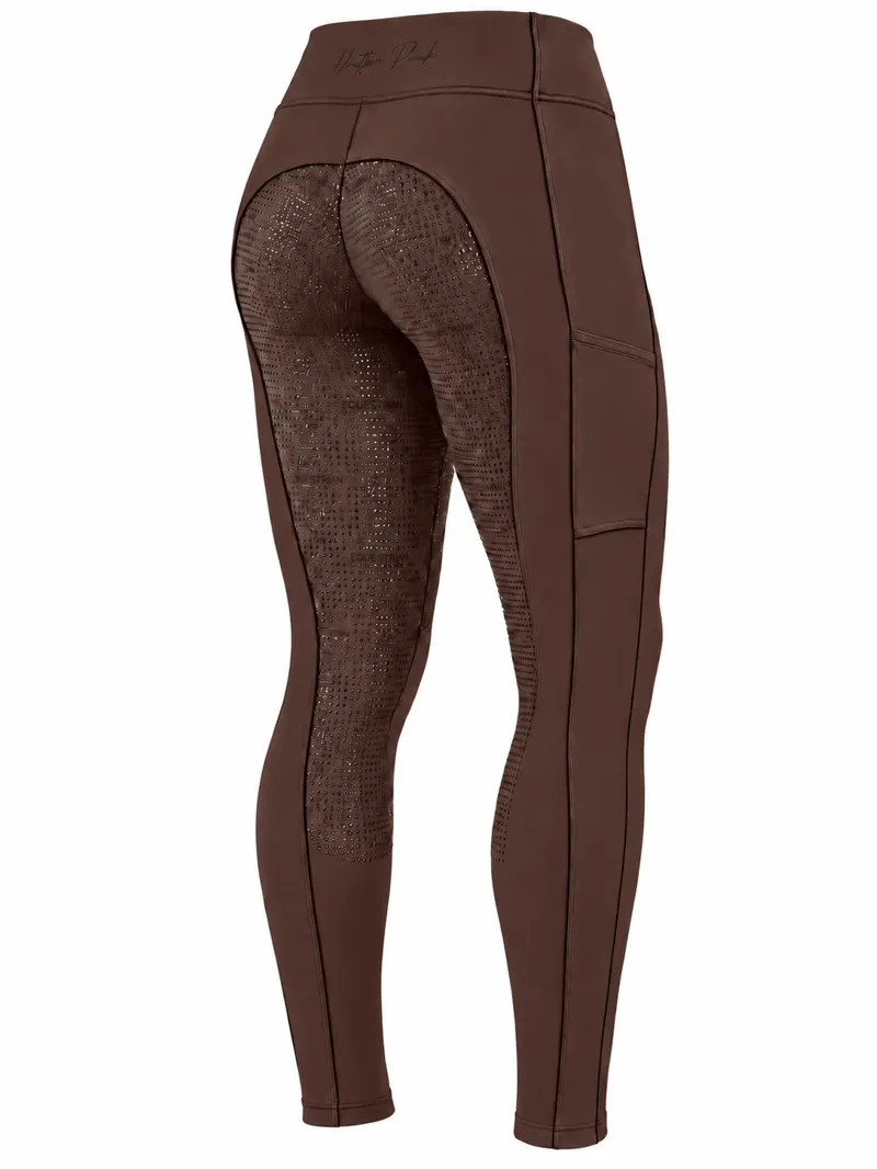 Hatton Park Orleton Riding Tights - Dark Brown-1