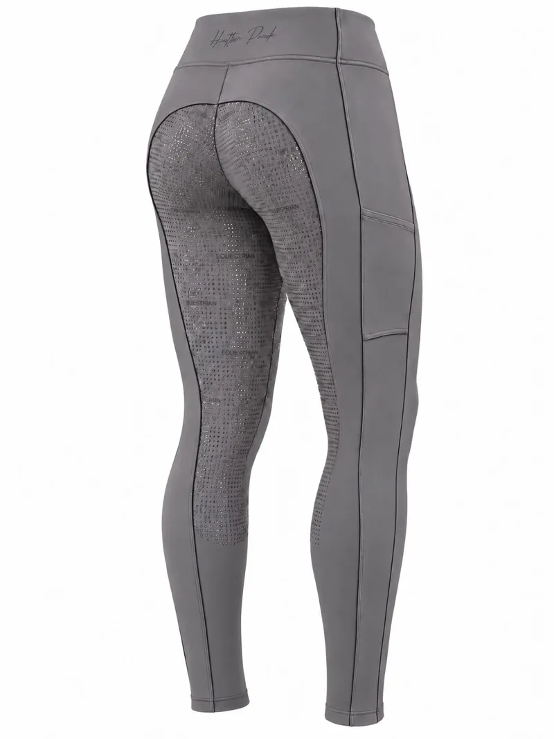 Hatton Park Orleton Winter Riding Tights - Dark Grey-1