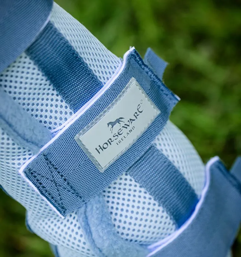 Horseware Fly Boots - Heather Blue/Blue/Silver-2