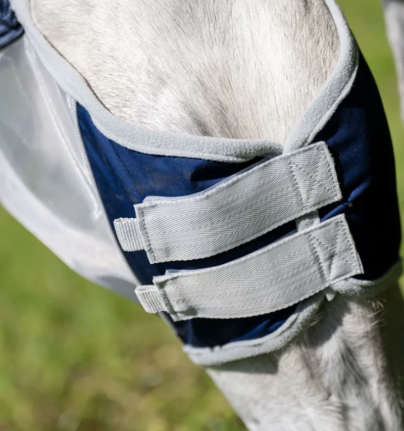 Horseware Shield Fly Mask - Navy/Silver-4