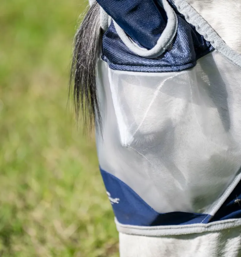 Horseware Shield Fly Mask - Navy/Silver-6
