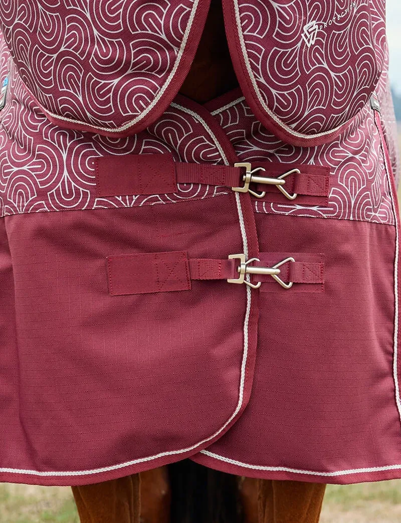 WeatherBeeta Comfitec Limited Edition 220g Turnout Rug Detach-A-Neck - Bit Print-1