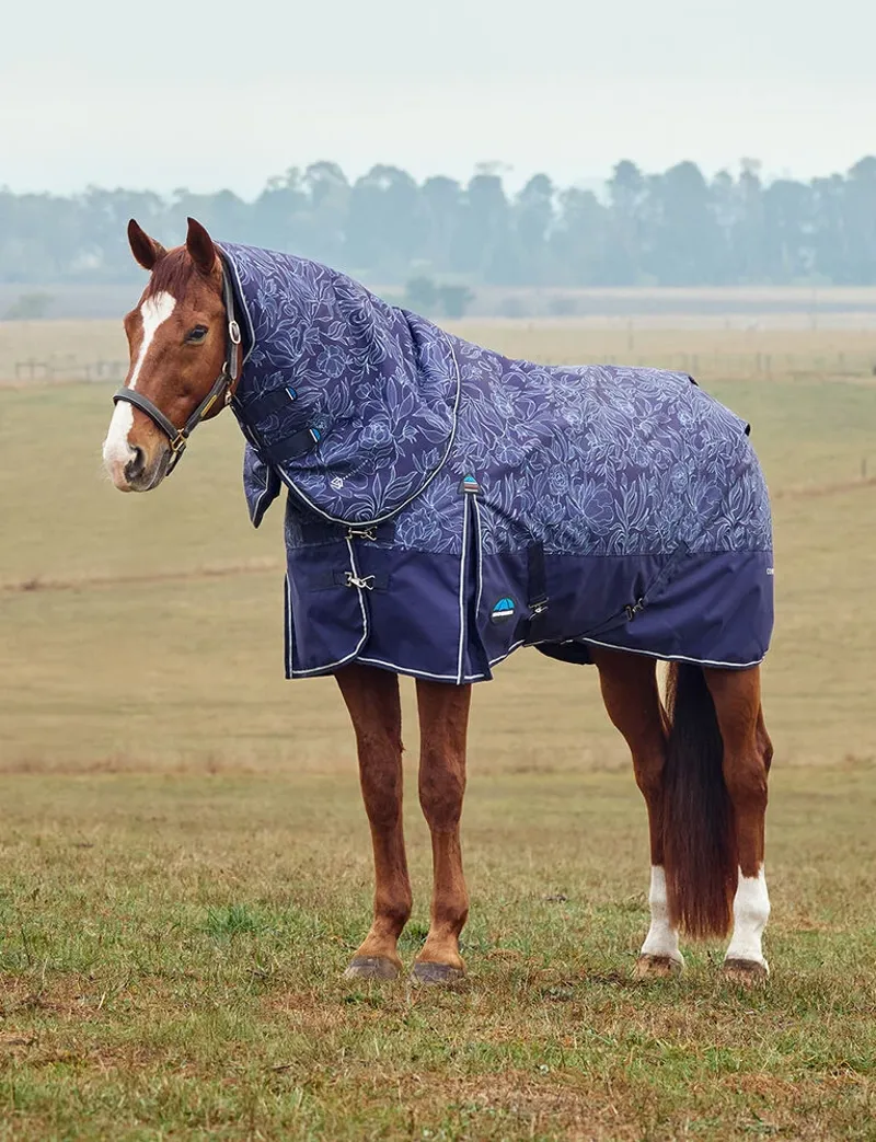 WeatherBeeta Comfitec Limited Edition 220g Turnout Rug Detach-A-Neck - Floral Print
