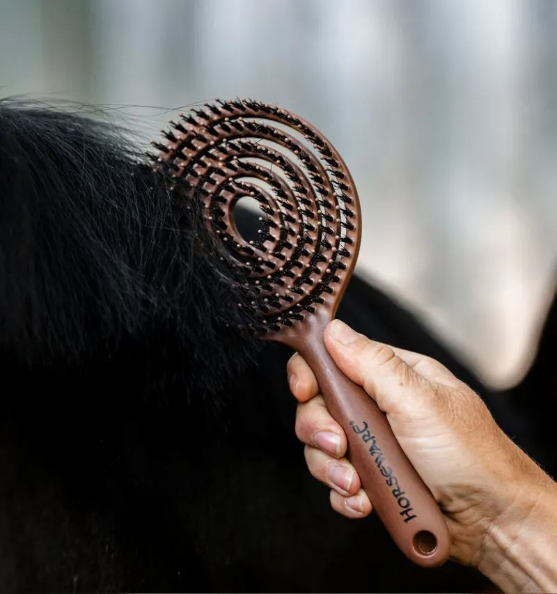 Horseware Mane and Tail Brush - Wood Effect-1
