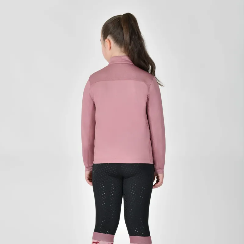 Dublin Breathable Long Sleeve Children's Riding Top - Dusty Rose-1