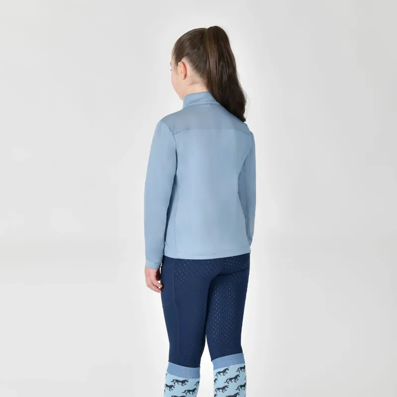 Dublin Breathable Long Sleeve Children's Riding Top - Blue Fog-2