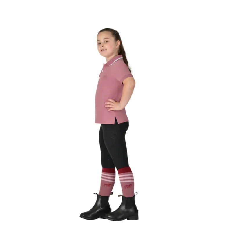 Dublin Cotton Pique Children Polo - Dusty Rose-1