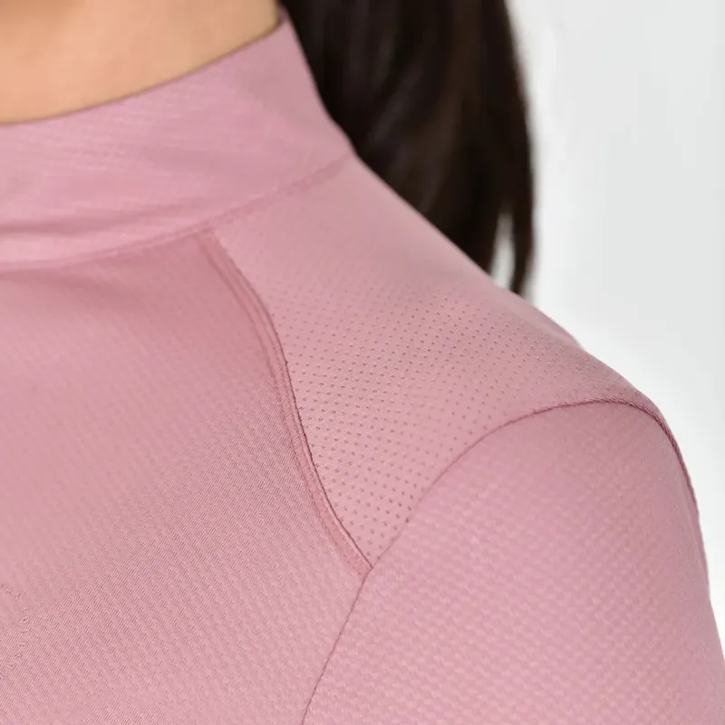 Dublin Breathable Long Sleeve Ladies Riding Top - Dusty Rose-3