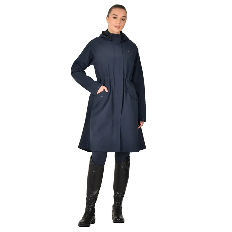 Dublin Wet Weather Ladies Long Jacket - Navy