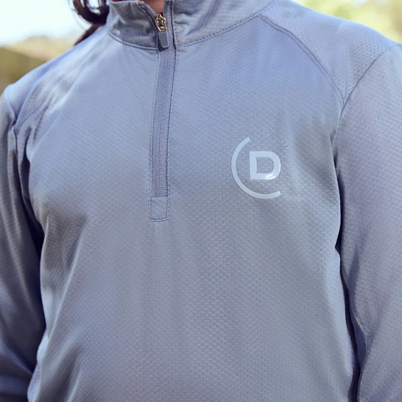 Dublin Breathable Long Sleeve Children's Riding Top - Blue Fog-3