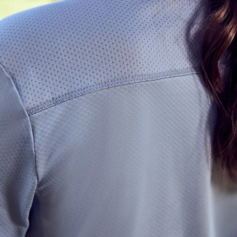 Dublin Breathable Long Sleeve Children's Riding Top - Blue Fog-6