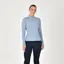 Dublin Brushed Long Sleeve Ladies Riding Top - Blue Fog