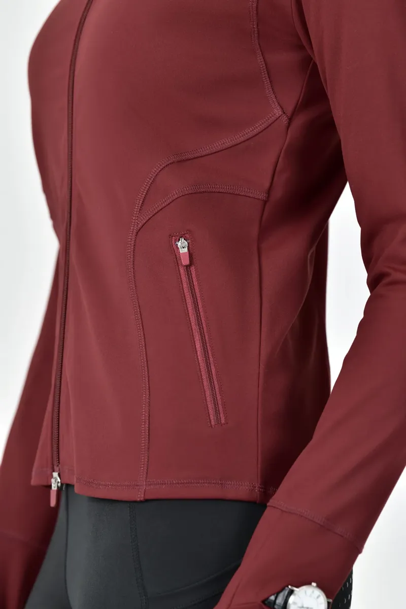 Dublin Versatile Ladies Fitted Zip Through Jacket - Cabernet-3